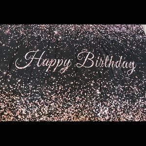 NIB “Happy Birthday” backdrop banner peachy pink